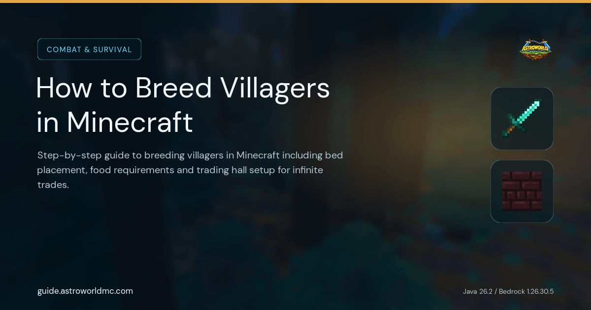 How to Breed Villagers in Minecraft: Step-by-step guide to breeding villagers in Minecraft including bed placement, food requirements and trading hall setup for infinite trades.