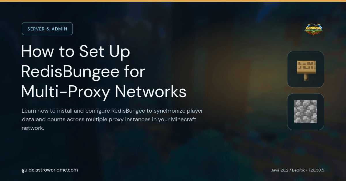 How to Set Up RedisBungee for Multi-Proxy Networks: Learn how to install and configure RedisBungee to synchronize player data and counts across multiple proxy instances in your Minecraft network.